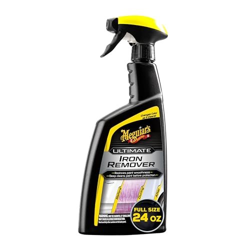 Meguiar's Ultimate Iron Remover - Quickly Remove Embedded Iron Particles and Industrial Fallout That Impair Paint Color, Clarity, and Paint Smoothness - Chemical Contaminant Remover - 24 Oz