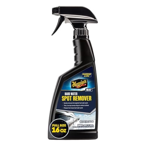 Meguiar's Marine/RV Hard Water Spot Remover M4716 - Hard Water Spot Remover For Boats and for RVs That's Easy to Use Spray - For RV and Boat Detailing - Remove Water Spots and Add Protection, 16 Oz