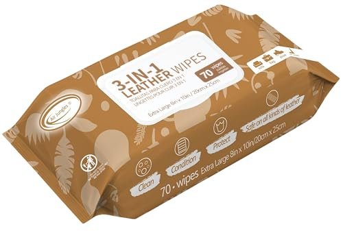 Air Jungles 3in1 Leather Cleaner Wipes 70 Count, Extra Large 8