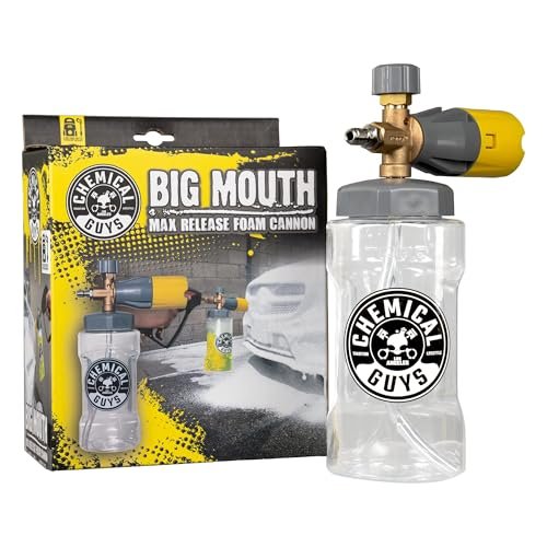 Chemical Guys EQP324 Big Mouth Max Release Foam Cannon (Car Wash, Home Wash & Boat Wash Foam Cannon That Connects to Your Pressure Washer) 34 oz Bottle