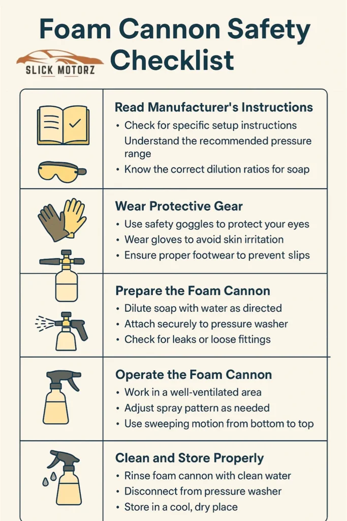 How to safely use a foam cannon