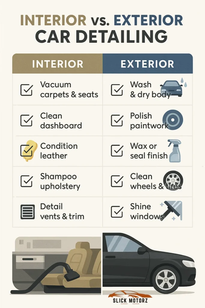 Interior Vs Exterior Car Detailing