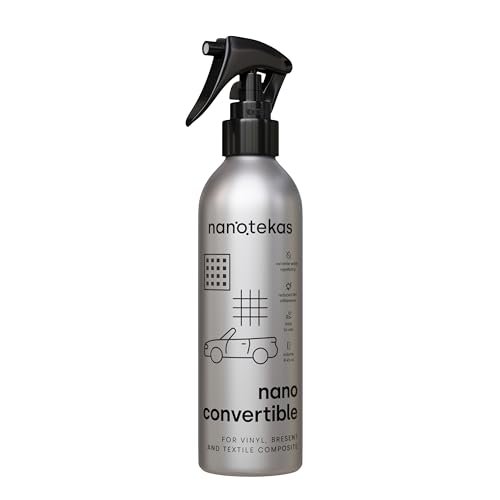 Nanotekas Convertible Nano Ceramic Coating for Car Roofs - Waterproof Hydrophobic Coating for Cabrio Tops - Fabric & Vinyl Friendly Soft Top Cleaner - 250 ml Long-Lasting Roof Coating Protectant