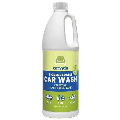 Carvida Biodegradable Car Wash, Non-Toxic, Low-Foam, Environmentally-Friendly Plant-based Concentrate, 32oz