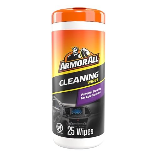 Car Interior Cleaner Wipes by Armor All, Car Interior Cleaning Wipes for Dirt and Dust in Cars, Trucks and Motorcycles, 25 Count