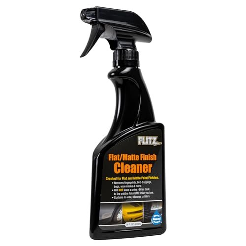 Flitz Flat Matte Finish Cleaner - 16oz Bottle of USA-Made Vinyl Wrap Spray to Easily Remove Grease, Wax, Dust, & More - Quick Drying Matte Paint Cleaner - Ideal for Cars, Motorcycles (1 Pack)