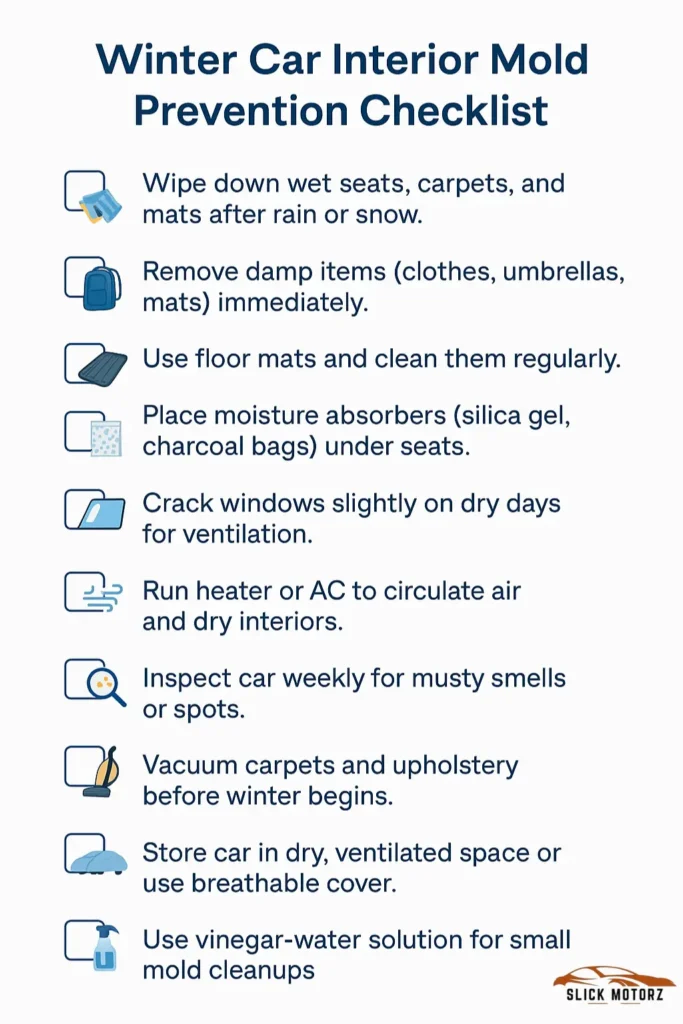 Dealing With Mold and Mildew in Car Interiors During Winter