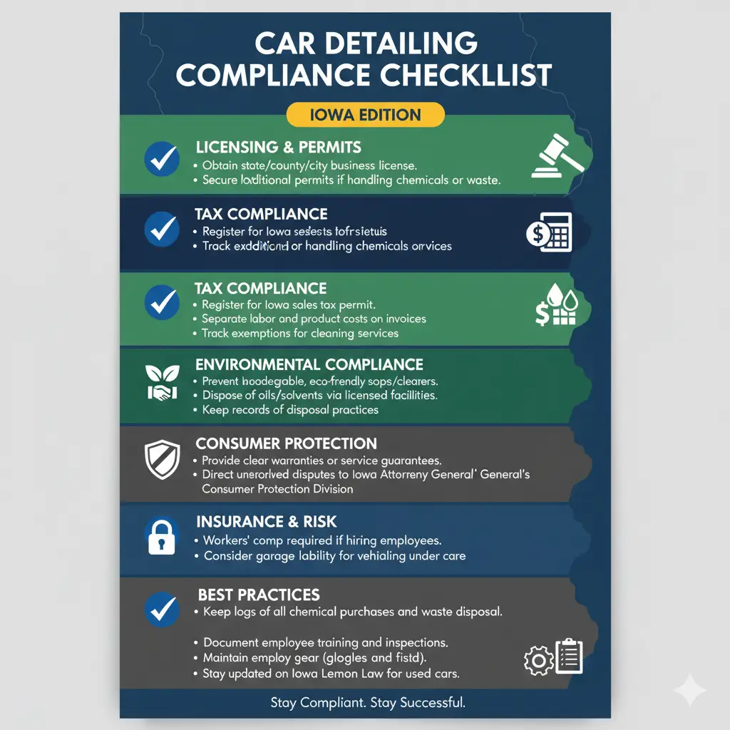 Car Detailing Laws in Iowa