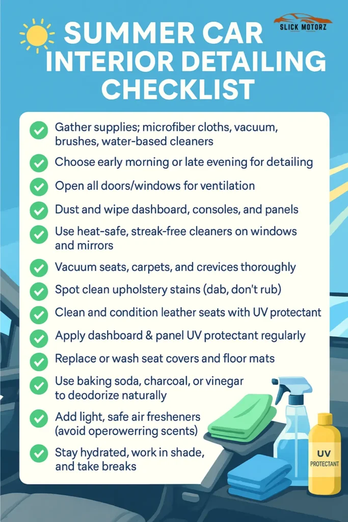 How to Detail Car Interior in Summer Heat Ultimate Guide