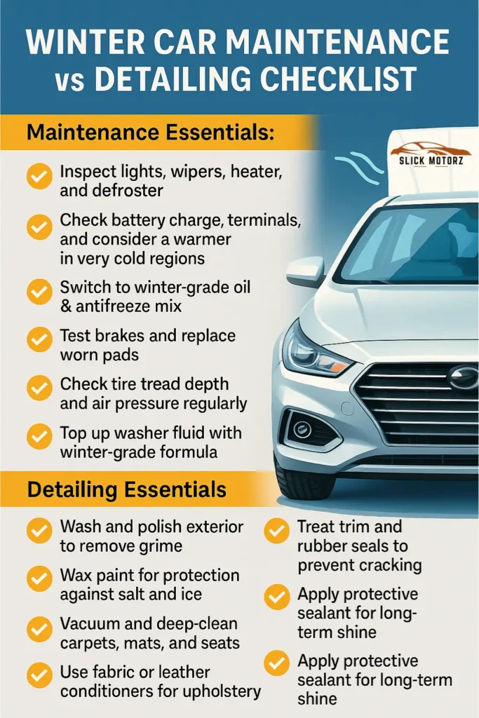 Winter Car Maintenance Vs Detailing