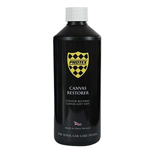 PROTEX World Convertible Soft Top Canvas Restorer (Black) 500 Milliliter - Color Restores Like New
