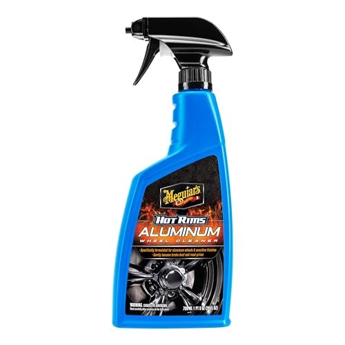Meguiar's Hot Rims Aluminum Wheel Cleaner, Deep Foaming Rim Cleaner Spray Formulated to Effectively Clean Uncoated Polished Aluminum, Anodized, and Powder-Coated Wheels, 24 Oz
