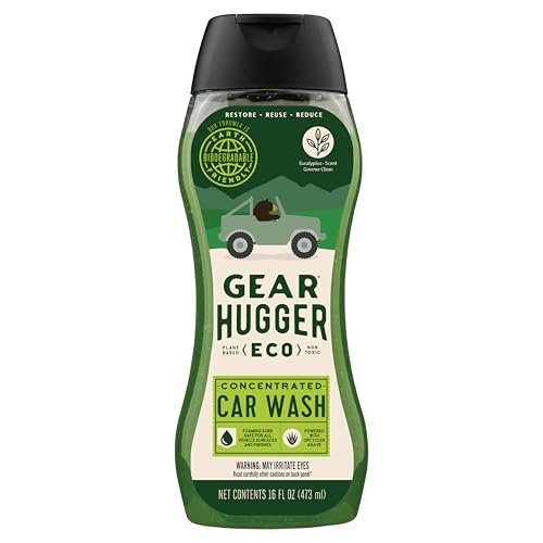 Gear Hugger Car Wash Soap (16 oz, Pack of 1) – Eco-Friendly Car Cleaner, Biodegradable Car Wash with Natural Saponins & Eucalyptus – Safe Car Soap for All Vehicle Surfaces