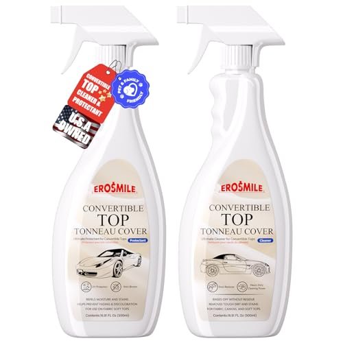 Convertible Top Cleaner And Protectant Kit Use For Cleaning And Protecting The Automotive Soft Tops Of Fabric Construction.Deep-Penetrating Cleaning,Preventing Cracks, 2 Items,Total 32 OZ