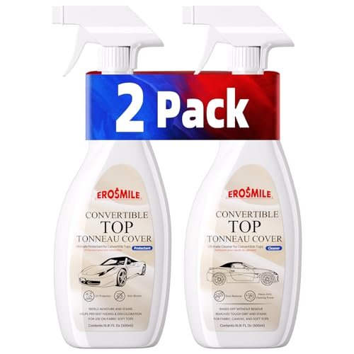 Convertible Top Cleaner And Protectant Kit Use For Cleaning And Protecting The Automotive Soft Tops Of Fabric Construction.Deep-Penetrating Cleaning,Preventing Cracks, 2 Items,Total 32 OZ