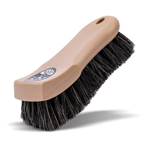 Chemical Guys Long Bristle Horse Hair Leather Cleaning Brush - Gently Cleans Leather Car Interiors, Furniture, Sneakers, Boots, and More - Safe for Natural, Synthetic, Faux, and Pleather