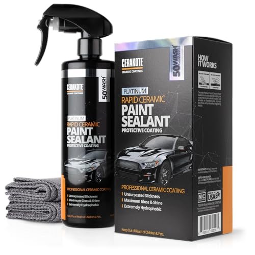 CERAKOTE Ceramic Paint Sealant | Profi Lackversiegelung auf Keramikbasis |wasser- und schmutzabweisend | schnelle und einfache Anwendung | Langzeitschutz | Tiefenglanz und Abperleffekt | #1 in den USA