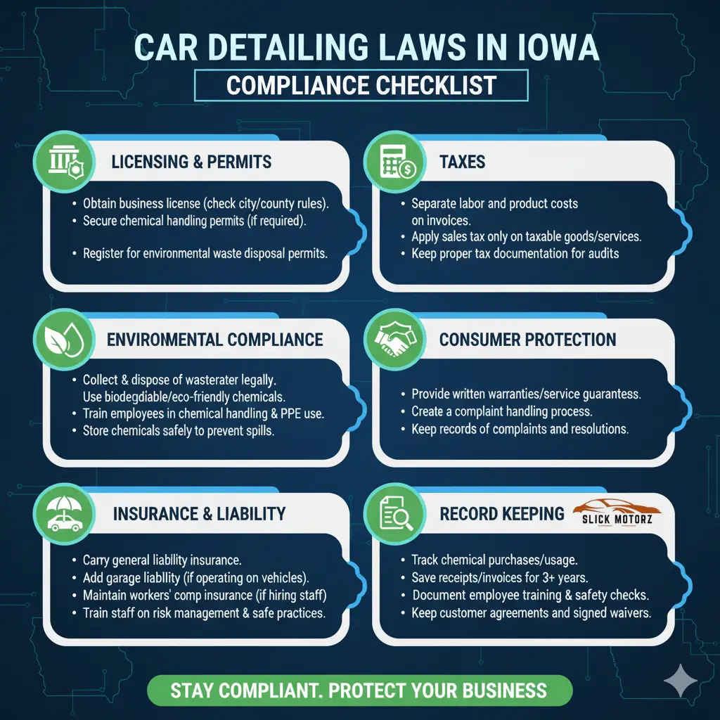 Car Detailing Laws in Iowa