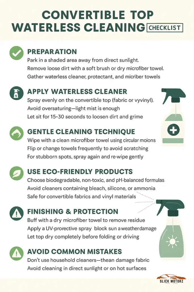 Waterless Car Care for Convertible Tops 
