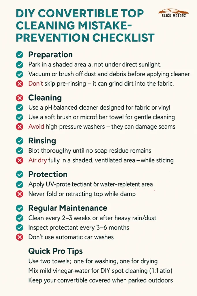 DIY Convertible Top Cleaning Mistakes to Avoid Expert Tips