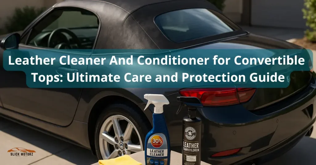 Leather Cleaner And Conditioner for Convertible Tops