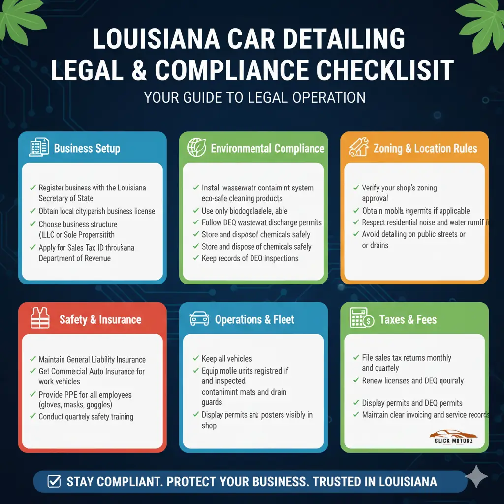 Car Detailing Laws in Louisiana