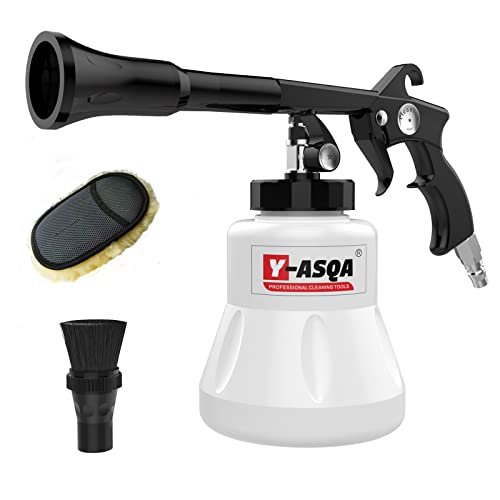 Y-ASQA Car Cleaning Gun Professional Deep Stain Removal air Pulse car Detail Thicken Cleaner Gun for Upholstery Carpet seat Canopy Interior Detailing Cleaning Kit