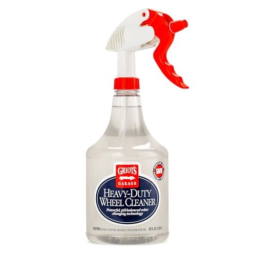 Griot's Garage Heavy-Duty Wheel Cleaner for All Wheel Finishes, Breaks Down and Removes Stubborn Brake Dust and Grime, PH Balanced, Non-Acidic, 11026, 35oz