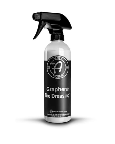 Adam's Polishes Graphene Tire Dressing - Deep Black Finish W/Graphene Non Greasy Car Detailing | Use W/Tire Applicator After Tire Cleaner & Wheel Cleaner | Ceramic Coating Like Tire Protection (16oz)
