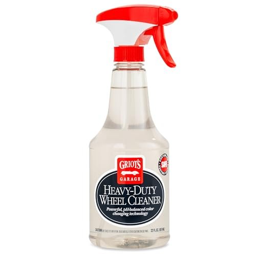 Griot's Garage Heavy-Duty Wheel Cleaner for All Wheel Finishes, Breaks Down and Removes Stubborn Brake Dust and Grime, PH Balanced, Non-Acidic, 10973, 22oz
