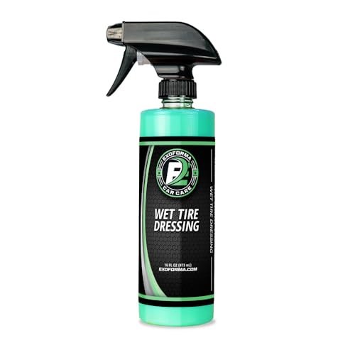 ExoForma Wet Tire Dressing Spray - Extremely High Shine Tire Dressing for That Wet Look - No Sling, Non-Greasy Silicone Formula with UV Protection - Easy to Apply, Minimal Cure Time - 16 fl oz