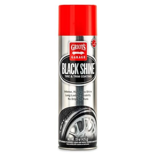 Griot's Garage Black Shine Tire and Trim Coating, Water-Resistant Dressing, Provides a High-Gloss Finish, Rain, and UV Protection, 10938, 15oz