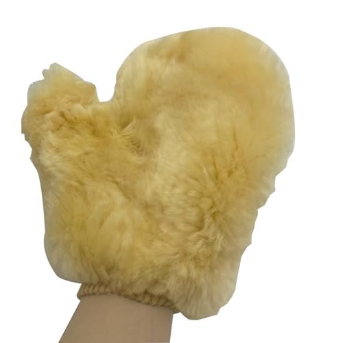 HOUSON Car Wash Mitts, Wool Car Wash Mitt Wool Auto Detailing Mitt Car Wash Glove for Car Care Foam Nozzle Car Wash