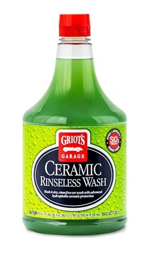 Griot's Garage 10818 Ceramic Rinseless Wash 35oz –Waterless Wash Cleans & Protects Cars, Trucks, SUV’s, RV’s, & More! Helps Revitalize Existing Ceramic Coatings & Leaves Behind Protection