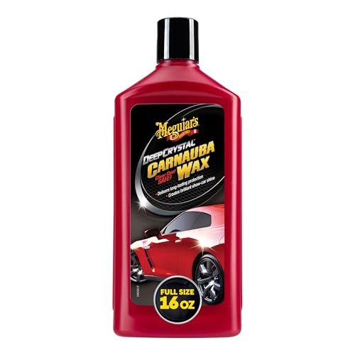 Meguiar's Deep Crystal Carnauba Wax, High-Grade Carnauba Liquid Car Wax for Long-Lasting Protection, Block Out the Elements, 16 Oz Bottle