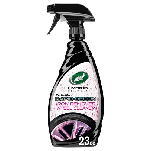 Turtle Wax 53759 Hybrid Solutions All Wheel Cleaner and Iron Remover, Rapid Removal of Surface Contaminants, Brake Dust and Rust, Safe for All Vehicle Paint, Low Odor Formula, 23 Oz. (Pack of 1)