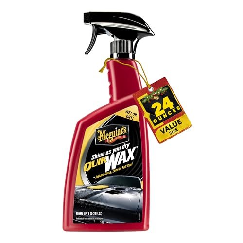 Meguiar's A1624 Quik Wax - Easy-to-Use Spray Wax for Gloss, Shine & Protection - Wet or Dry Use, 24 Oz.