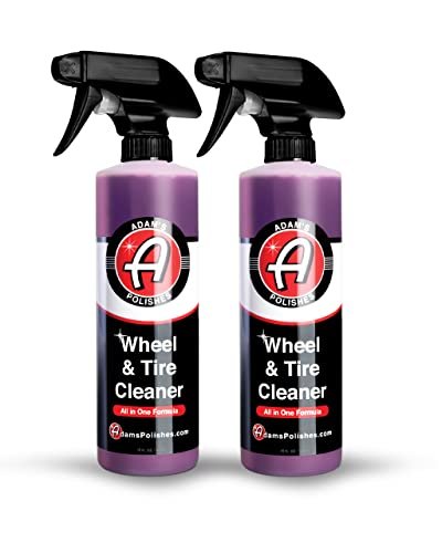Adam's Polishes Wheel & Tire Cleaner (16oz, Pack of 2) - Professional All in One Tire & Wheel Cleaner Car Wash Well Cleaning Spray for Car Detailing, Safe On Most Rim Finishes