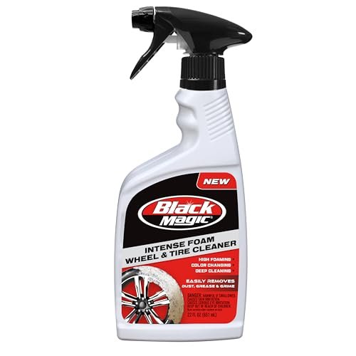 Black Magic 120228 Intense Foam Wheel & Tire Cleaner, High-Foaming Formula for Deep Cleaning, Removes Dirt, Grime & Brake Dust – Safe on All Wheels, 22 Fl Oz