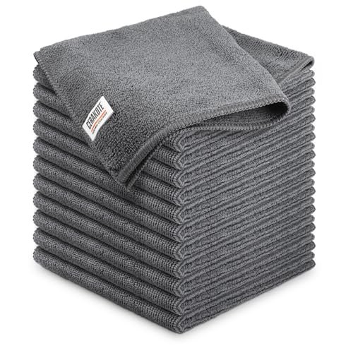 CERAKOTE Microfiber Towels (12 Pack) - Cleaning and Application Towels Durable Microfiber Material - 300 GSM Lint-Free Towel - Ideal for Cars, Home, Shop and Office Cleaning