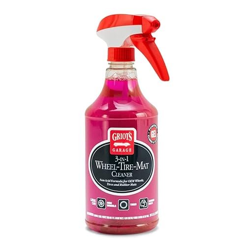 Griot's Garage 3-in-1 Wheel-Tire-Mat Cleaner for Car Detailing, Auto Cleaning Gel for Trucks, SUVs, Jeeps, RVs and More, 10825, 25oz