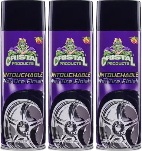 Untouchable Tire Shine Spray – Long-Lasting Wet Tire Finish for Deep Gloss & Protection – Waterproof Tire Shine, Easy Application, Premium Tire Cleaner Shine