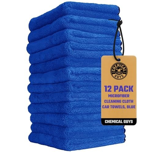 Chemical Guys Professional Grade Premium Microfiber Towels for Cars, Blue, 16