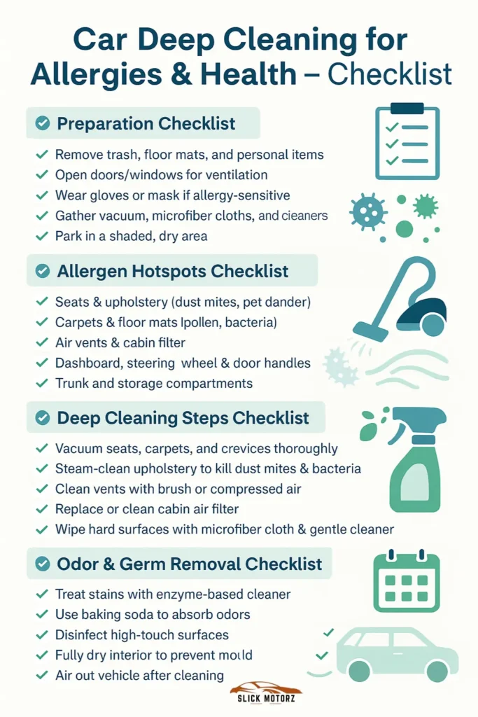 Car Deep Cleaning for Allergies & Health Improve Air Quality Inside Your Vehicle