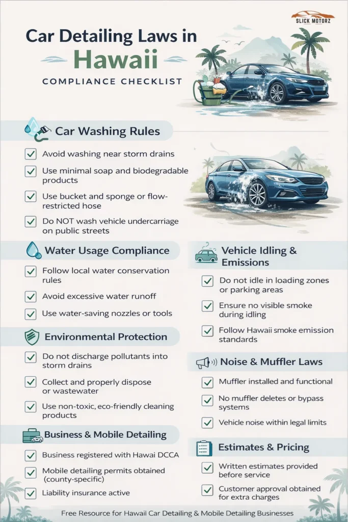 Car Detailing Laws in Hawaii: Essential Rules Every Owner Must Know