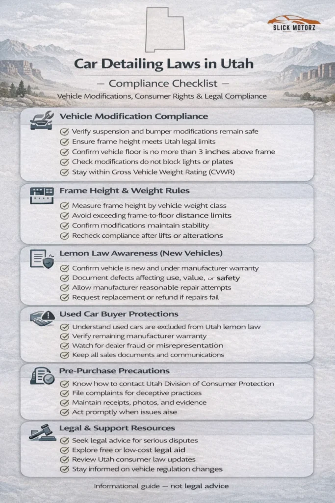 Car Detailing Laws in Utah