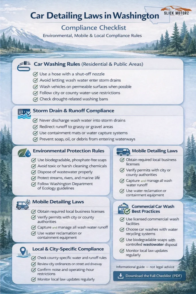 Car Detailing Laws in Washington