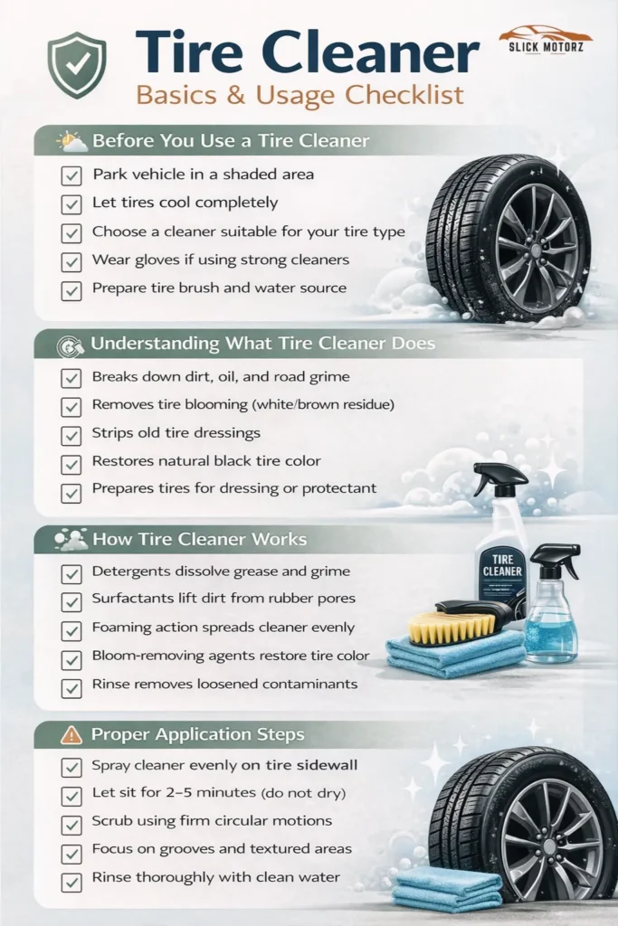 Tire Cleaner Basics Usage Checklist