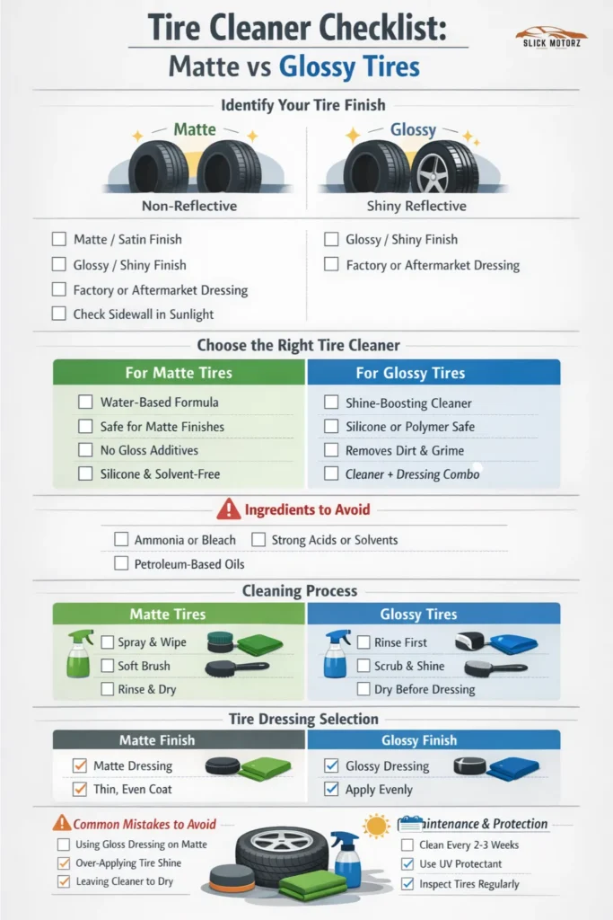 Tire Cleaner for Matte Vs Glossy Tires: Ultimate Guide to Shine & Care