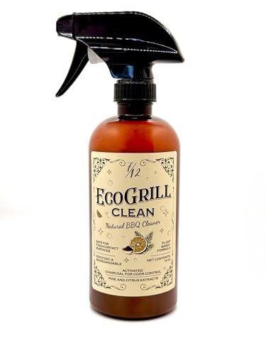EcoGrill Clean – All-Natural & Eco-Friendly, Non-Toxic & Fume-Free Heavy-Duty BBQ Grill Cleaner & Degreaser | Biodegradable | Fresh Citrus Scent | Safe for Grills, Smokers, Flat Tops & More